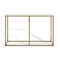 thumbnail image 2 of SAFAVIEH Couture Brynna Glam Marble Top Metal Console Table, White/Bronze, 2 of 11