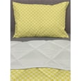 thumbnail image 3 of Yellow Comforter & Sham Bedding Set, Circles in Squares Dots Like Patterned Modern Cool Geometric Print, 3 pcs Duvet Set Microfiber Filling Quilt, 5 Sizes, Yellow and White, by Ambesonne, 3 of 4