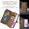 thumbnail image 2 of Asuwish Kickstand Hard Shell Wallet Cell Phone Case with Tempered Glass Screen Protector for Samsung Galaxy A35, Brown, 2 of 6