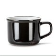 thumbnail image 1 of Tasse à Cappuccino Aspect Émail de 2,5 Po, Noire, 1 of 1