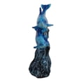 thumbnail image 5 of Marine Sea Ocean 2 Blue Dolphins Swimming Around Underwater Coral Reef Figurine, 5 of 7