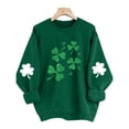 thumbnail image 2 of Posijego Womens St Patricks Day Sweatshirts Spring Clothes Crew Neck Casual Long Sleeve Printed Pullover Tops, 2 of 6