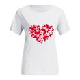 thumbnail image 1 of Hauts d'Été pour Femmes 2023 T-Shirts Imprimés Grande Taille Col Rond Imprimé Chat Manches Courtes Tee Graphique, 1 of 4