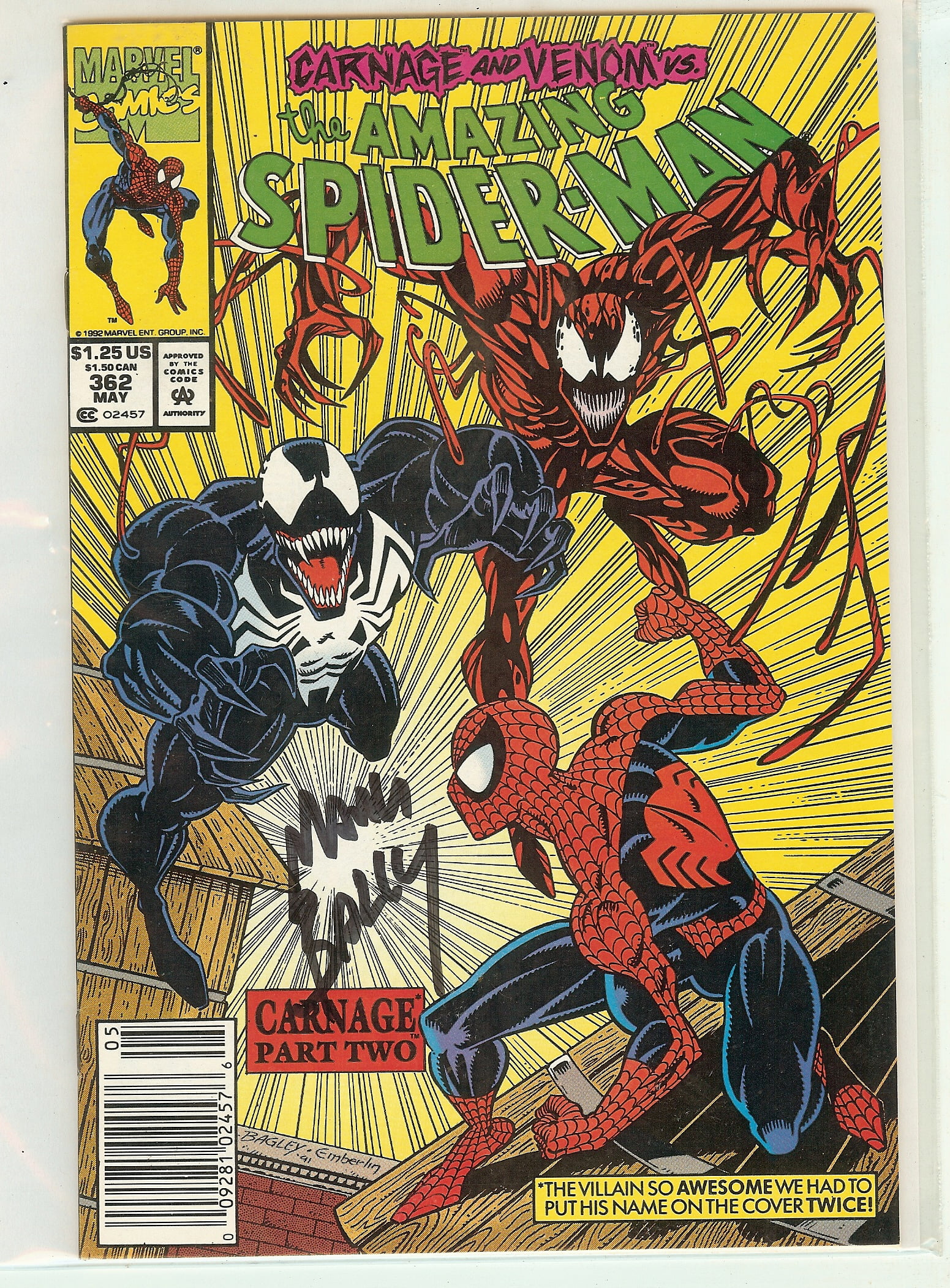 Amazing Spider-Man #362 Signed