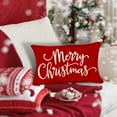 thumbnail image 4 of Christmas Pillow Covers Decorations Red Merry Christmas Farmhouse Throw Pillow Covers Great Gift for Christmas 12" x 20" 1 Pack, 4 of 7