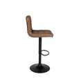 thumbnail image 4 of Bronte Living Leatherette Bar Stool with Adjustable Height, 360 Swivel Design, Comfortable Mid-Backrest, Pedestal Base with Footrest for Kitchen, Pub - Series Clementine - Set of 2, 4 of 6