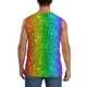 thumbnail image 4 of Fotbe Glitter Rainbow Men's Camiseta sin Mangas Estampada para Hombres, Playera Casual para Gimnasio, Entrenamiento, Playa-Large, 4 of 7