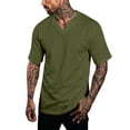 thumbnail image 3 of Mfakffe V Neck Mens T-Shirts Short Sleeve Summer Comfort T Shirts for Men V Neck Breathable Comfy T Shirts for Men Solid Tees, 3 of 5
