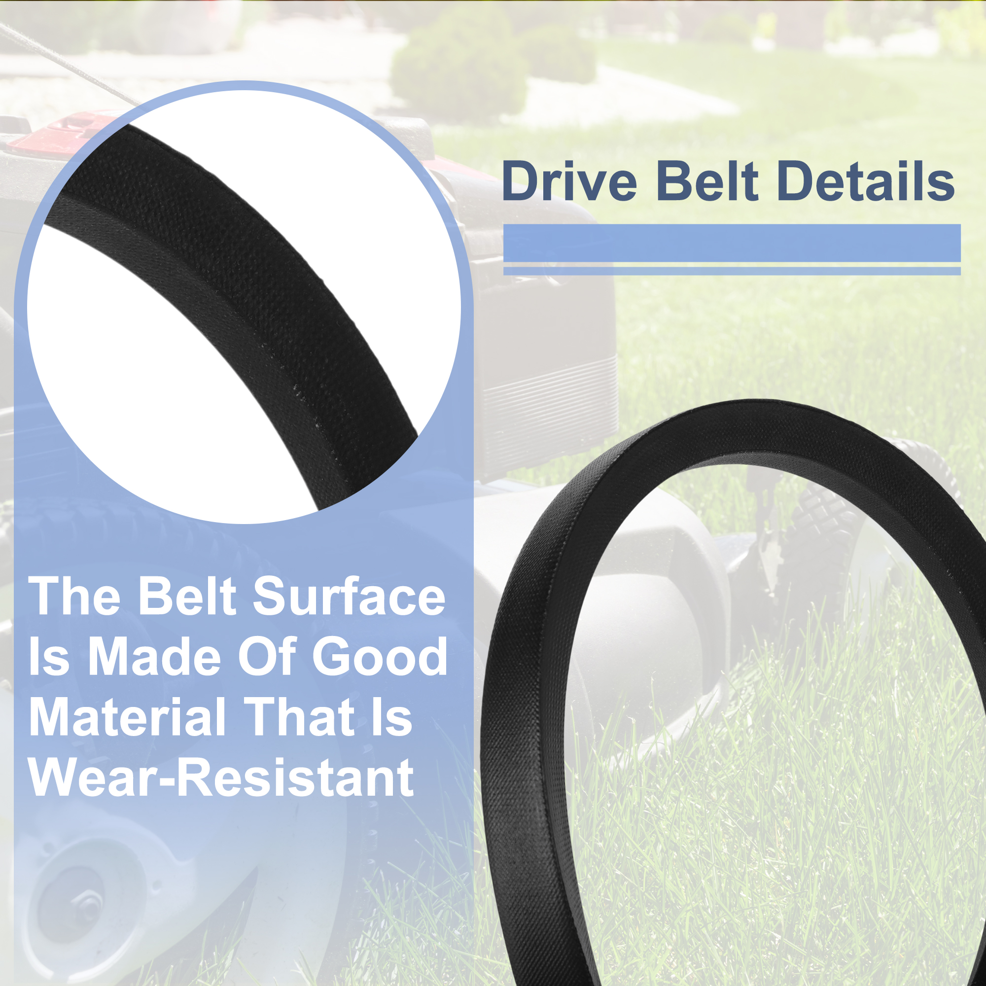 Unique Bargains No.135-1873/1351873 Lawn Mower Deck Belt for Titan HD 1500 Series 1 Pc