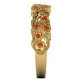 thumbnail image 4 of 0.17 ctw Wedding Band for Women - 14K Yellow Gold Simulated Red Diamond Stackable Eternity Ring, 4 of 6