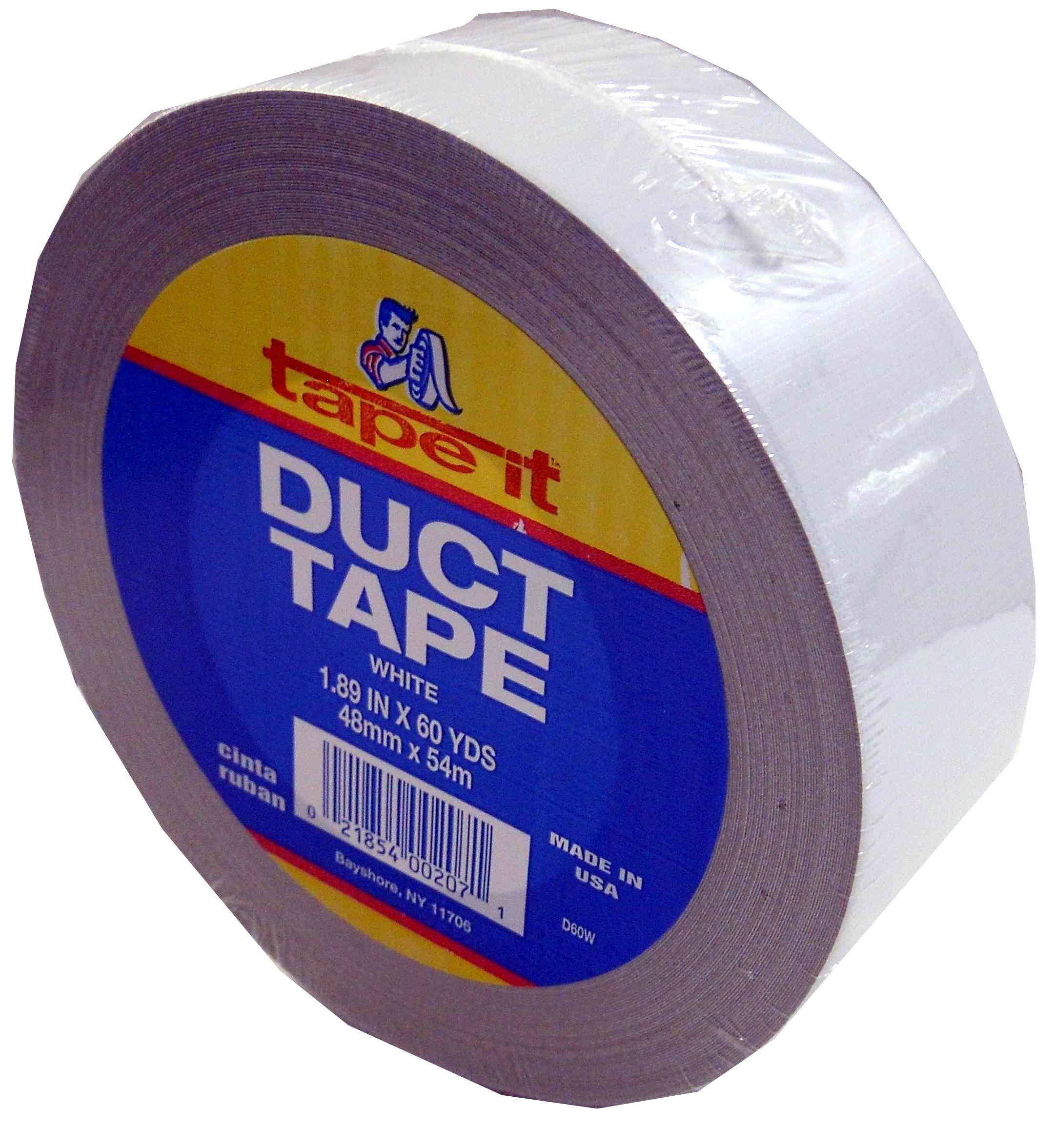 TAPE IT Duct Tape - White - 1.89 in. x 60 Yards- Case of 12
