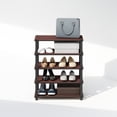 thumbnail image 6 of Furinno Turn-S-Tube 3-Tier Multipurpose Standing Shelves, Dark Cherry/Black, Set of 2, 6 of 6