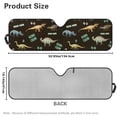 thumbnail image 3 of FUIALDOLG Dinosaur Front Windshield Sunshade Accordion Folding Style Auto Shade for Car Off-road Vehicle Blocks UV Rays Sun Visor Protector Keeps Your Vehicle Cool - 52.95x16.14 inches, 3 of 7