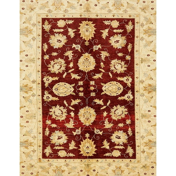Ahgly Company Machine Washable Indoor Rectangle Abstract Chrome Gold Yellow Area Rugs, 8' x 10'