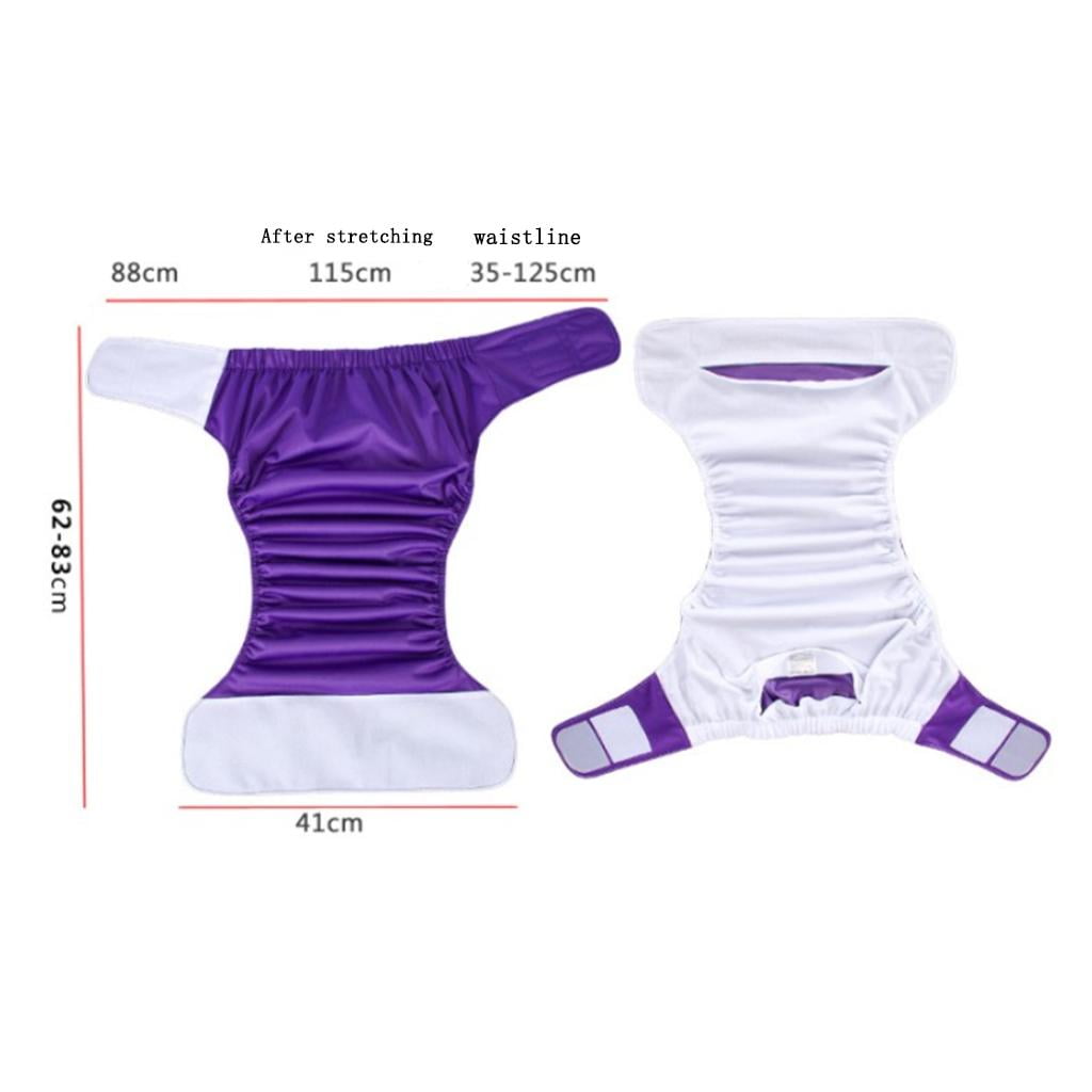 Adjustable Adult Cloth Diaper Reusable TPU Coat Large Size Waterproof Undewear Pants for Incontinence The Elderly Odor Operative Care , Green