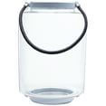thumbnail image 4 of Northlight Glass Hurricane Pillar Candle Lantern with Metal Frame - 18" - White, 4 of 7