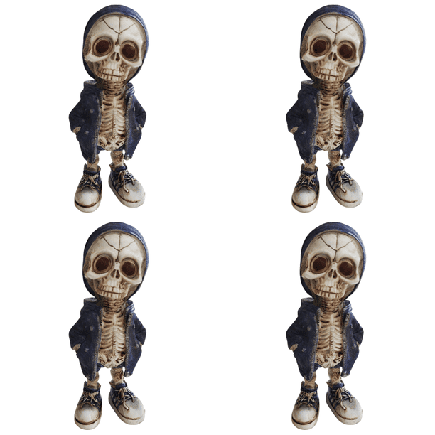 Sudadera Halloween Muñecas Calavera Artesanías Resina Escultura Hombre Esqueleto Gótico (B)