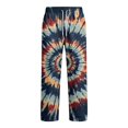 thumbnail image 5 of Iaqnaocc Mens Sweatpants Tie Dye Open Bottom Baggy Sweat Pants Straight Leg Athletic Breathable Sweatpants With Pockets Navy L, 5 of 7