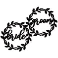 thumbnail image 1 of Miangastore 1 Set Bride Groom Wooden Chair Sign Wedding Reception Chair Sign for Bride Groom, 1 of 9