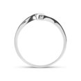 thumbnail image 3 of 10kt White Gold Womens Round Diamond Solitaire Promise Ring 1/20 Cttw, 3 of 4