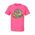 thumbnail image 2 of Wild Bobby Rainbow Painted I've Got The Whole World Dean Russo Design Inspirational/Christian Men Tee, Neon Pink, 5X-Large, 2 of 6