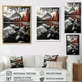 thumbnail image 4 of Designart "Canada Beautiful horizon Black I" Canada Floater Framed Canvas Print, 4 of 7