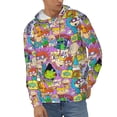 thumbnail image 2 of Rugrats Men's Hoodie With Color Drawstrings Sweatshirt Hooded Pullover Print Winter Coat Jacket X-Large, 2 of 9
