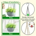2 Pack Hanging Planter Pots for Plants Outdoor Indoor, 9 inch Hanging Plant Pot Plastic Flower