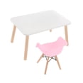 thumbnail image 1 of Mesa Rectangular con Silla Eames con Descansabrazos (Rosa), 1 of 1