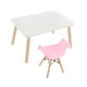 thumbnail image 1 of Mesa Rectangular con Silla Eames con Descansabrazos (Rosa), 1 of 1