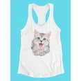 thumbnail image 3 of Kitten Yawning Tank Women -Image by Shutterstock, Female Small, 3 of 4