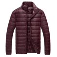 thumbnail image 2 of kpoplk Mens Puffer Jackets Padded Zip Up Stand Collar Puffy Winter Coats Jackets ,L, 2 of 3