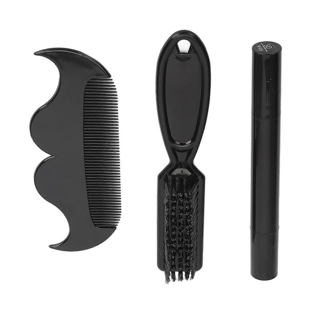 2 In 1 Beard Pen Filler 4 Tip Fork Double Ended Lasting Sweat Proof Beard Styling Filling Pen Black