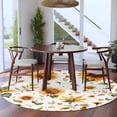thumbnail image 4 of Spring Flowers Round Area&nbsp;Rug 8ft Watercolor Sunflower Non-Slip&nbsp;Washable Circle Rugs Soft Felt Indoor Floor Mat for Bedroom Kitchen Living Room Bathroom, 4 of 9