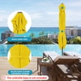 thumbnail image 6 of FUNDAZE 8' x 10' Rectangular Patio Umbrella w/ Crank, 8 Sturdy Ribs, Outdoor Shade for Chair Table Deck Garden Patio Poolside Balcony Backyard, Yellow, 6 of 6