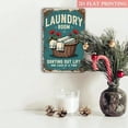 thumbnail image 2 of HELLOYOUNG Retro Laundry Room Metal Sign Rustproof Wall Decor Vintage Tin Sign with Washing Machine Clothespin Hanger for Home, 2 of 6