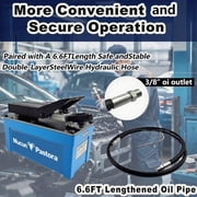 Blue Air Hydraulic Foot Pump, 10000 PSI 1.7L Reservoir, 3/8 NPT Outlet & 2 x 6.5 ft Pipes