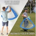 thumbnail image 5 of GoSports Team Tone 4 ft x 3 ft Portable Soccer Goals for Kids - Set of 2 Pop Up Nets for Backyard - Royal Blue, 5 of 7