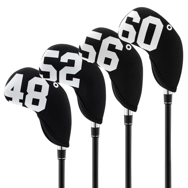 4pcs Golf cover Antideslizante Club Head Covers Cuñas Guardias shamjiam Cubiertas de cabeza de hierros de golf