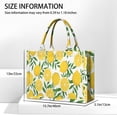 thumbnail image 3 of Large Capacity Tote Bag,Yellow Lemon Fruit Slices White Pattern Handbag Fashion Luxury Tote Bag,15.7"x13"x 5.1" Inches,Laptop Compatible, 3 of 6