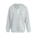 thumbnail image 4 of BLCHUNen Womens Sweatshirts 1/4 Zip up Hooded Pullover Casual Fall Workout Active Running Sports Long Sleeve Tops, 4 of 4