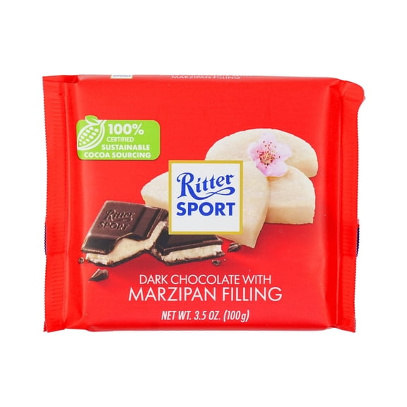 (Pack of 12) Ritter Sport Chocolate Bar Marzipan 3.5 Oz