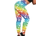 thumbnail image 4 of DISNIMO Love Printed High Waisted Workout Leggings for Women, Tummy Control Yoga Pants Leggings Athletic Workout Yoga Pants for Yoga Gym Sport, Multicolor, L, 4 of 6