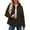 Brown(womens coats), variant on ZHYou Womens Quilted Jackets,Long Sleeve Button Down Diamond Puffer Jacket,Outerwear Warm Coats with Pockets,Beige,Size:2XL
