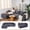 Gray, variant on 100" Modular Sectional Sofa Cloud Couch with Memory Foam Deep Seat Modern L-Shape Sofa Plush Corduroy Boneless Couches for Living Room Bedroom,No Assembly Required