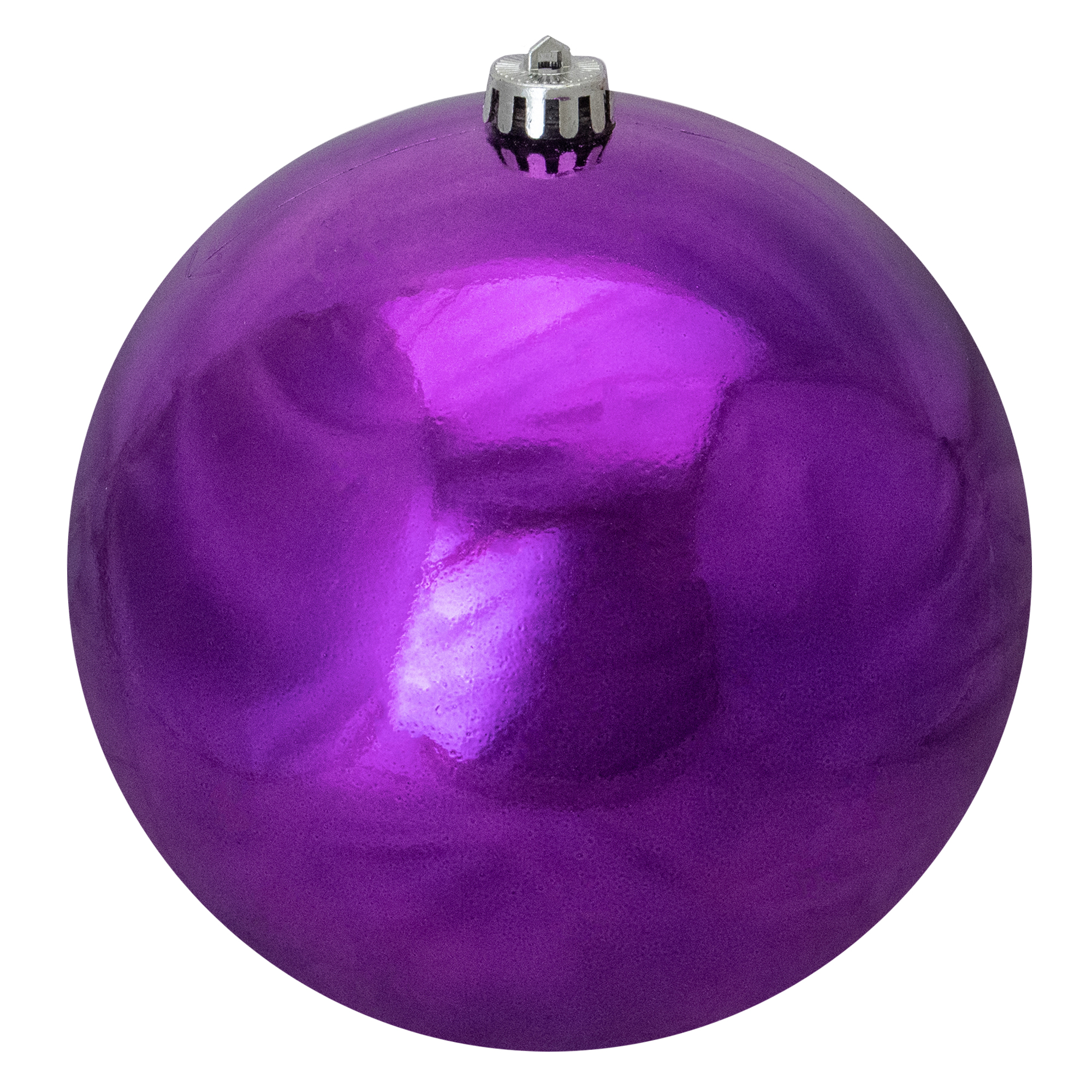 Northlight 8" Shatterproof Shiny Christmas Ball Ornament Purple
