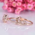 thumbnail image 4 of HeartsAndYou 2.3ct Natural Morganite & Diamond Engagement Ring Bridal Set 14k SOLID Rose Gold, 4 of 9