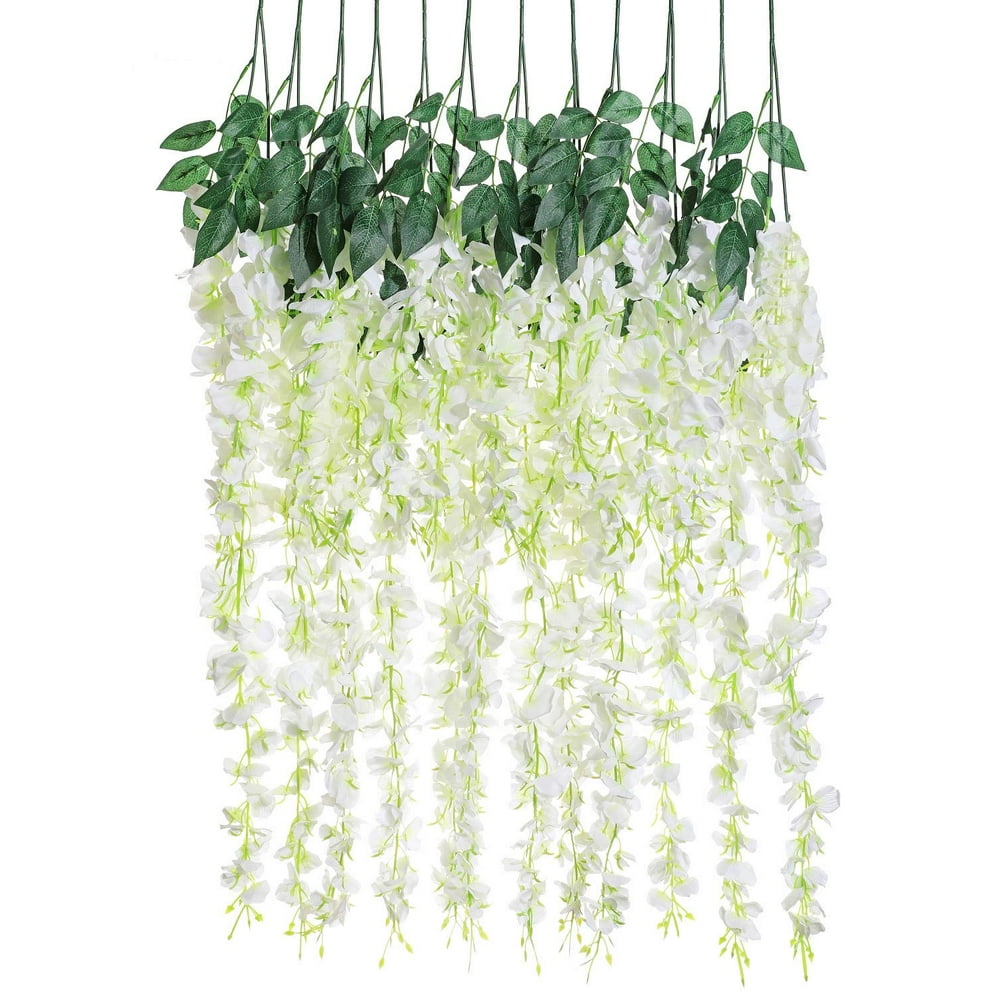 6pcs Artificial Fake Wisteria Vine Garland 3.18feet/Piece Silk Wisteria ...