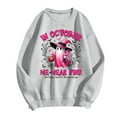 thumbnail image 3 of Breast Cancer Awareness Halloween Sweatshirts for Women In October We Wear Pink Ghost Graphic Crewneck Sweatshirt, 3 of 6