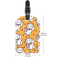 thumbnail image 6 of Square 2Pack PU Leather Lucky Cats Fish Cruise Luggage Tag with Privacy Cover and Name ID Tag for Travel Handbags Backpacks Luggage Tags, 6 of 6